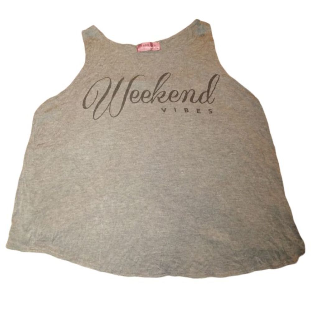 Women's Ragdoll "Weekend Vibes" Tank Top Sleepwear With An Open Back In A SZ M